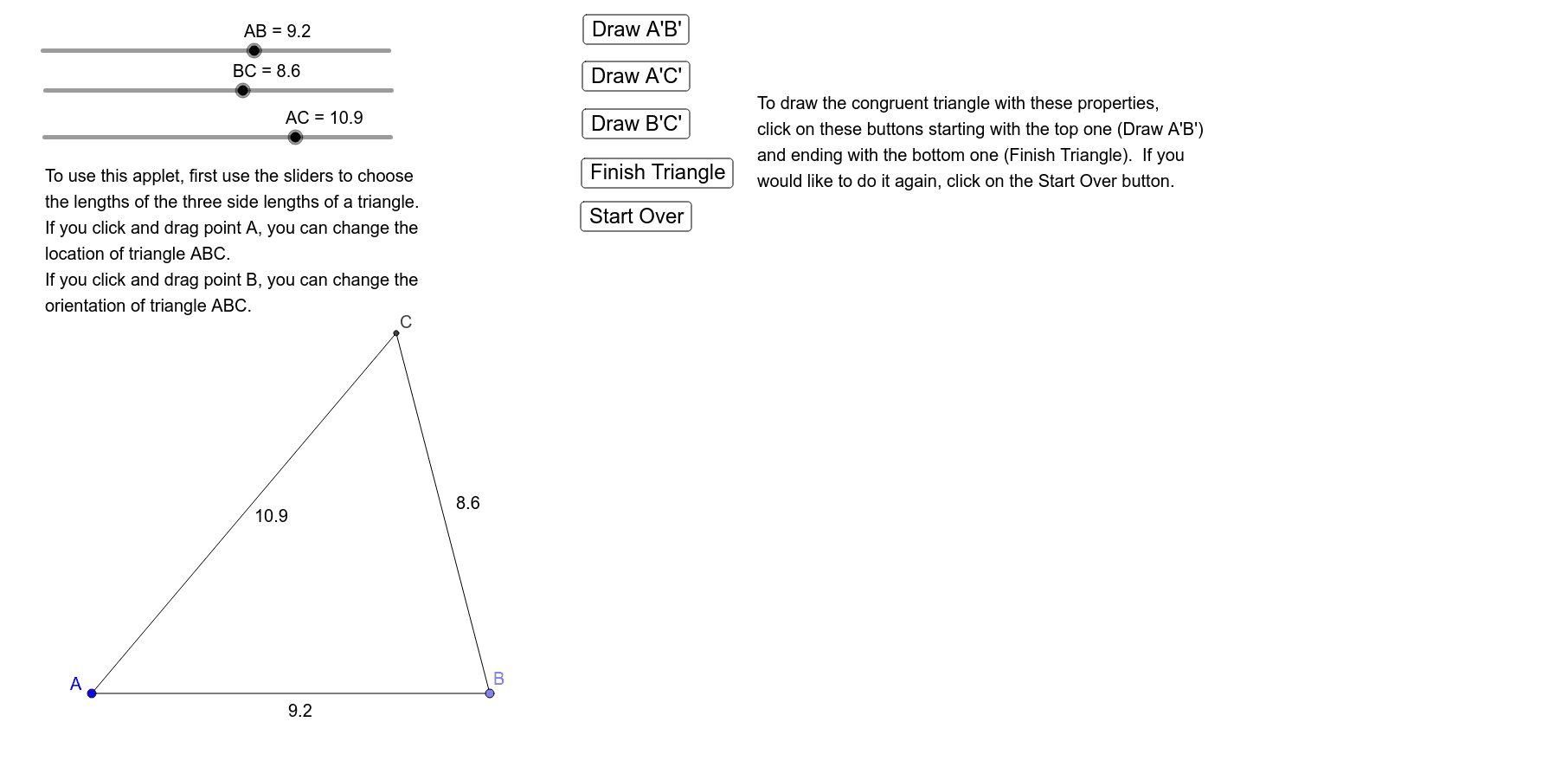 SSS Triangle – GeoGebra