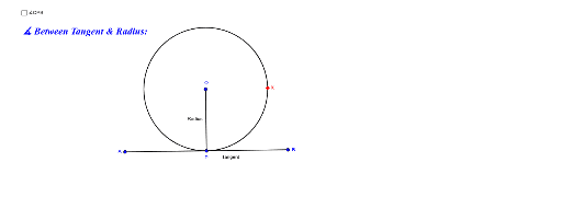 Tangent 90 degrees to radius – GeoGebra