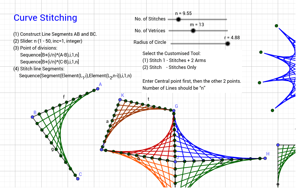 Curve Stitching Using Coordinate Points