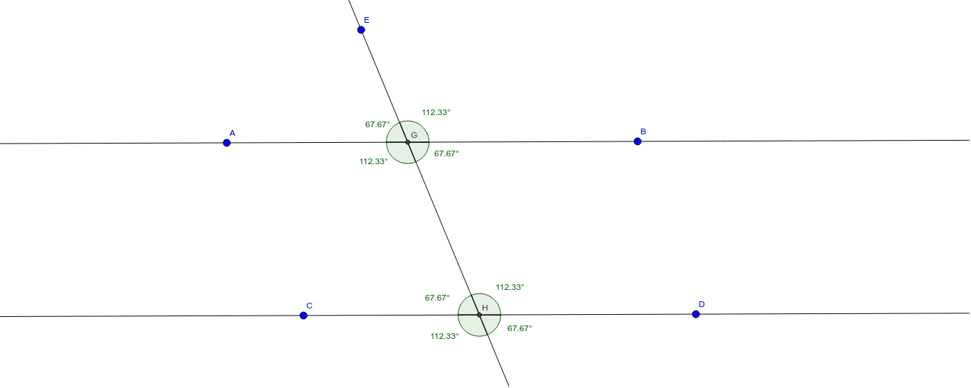 Parallel Lines Cut by a Transversal – GeoGebra