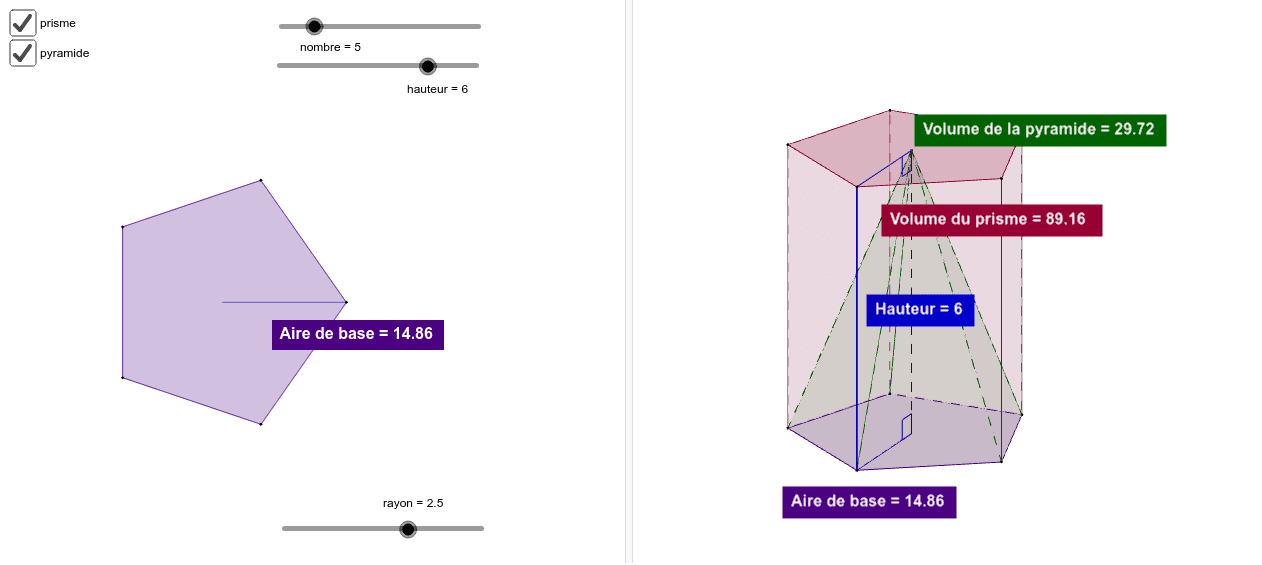 Les prismes – GeoGebra