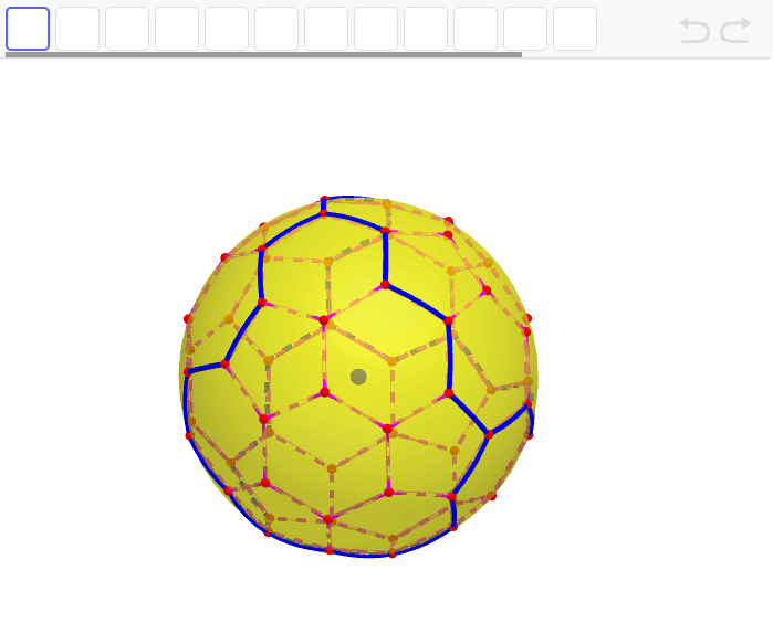 サッカーボールは四面体 Geogebra
