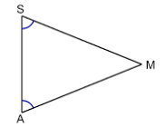 3.  In triangle SAM, angle S is congruent to angle A.