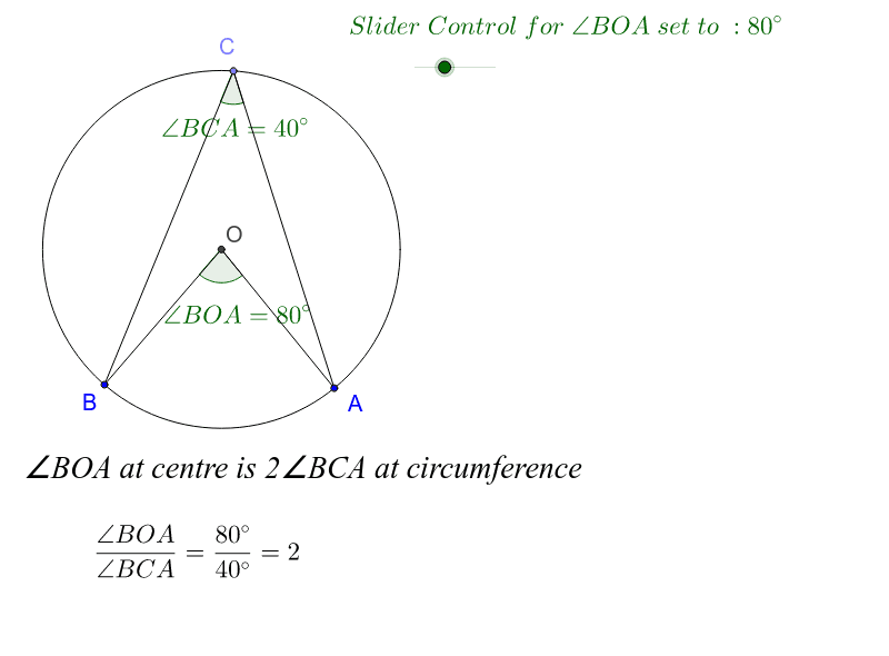 Angle At Centre Of Circle Geogebra 7007