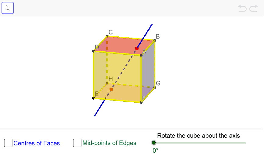 Rotational Symmetry of Cube – GeoGebra