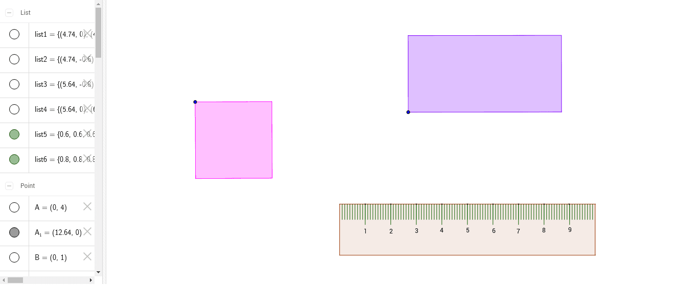 正方形與長方形 Geogebra