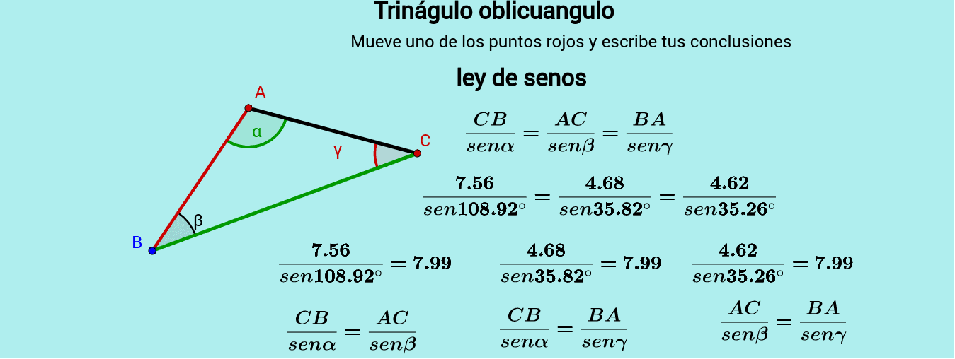 Ley De Seno Geogebra 2963