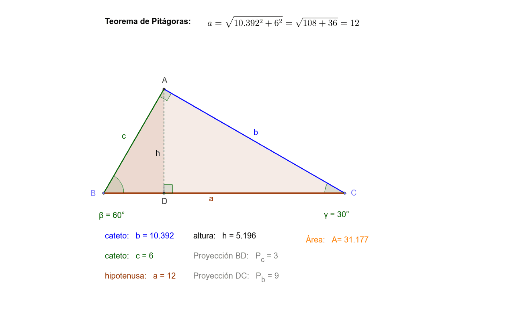 Teorema De Pitágoras Geogebra 7686