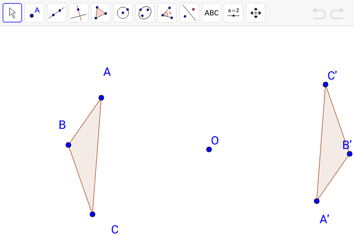 点対称移動 回転の中心を動かす Geogebra