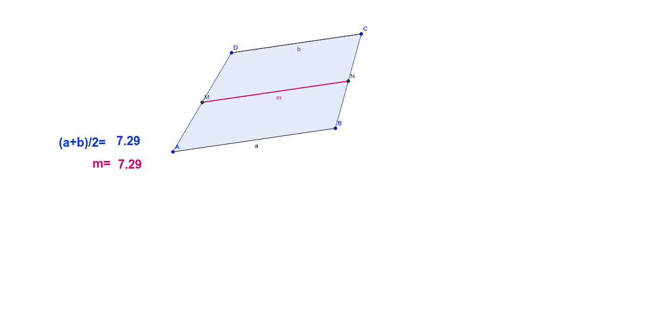 Средняя линия трапеции – GeoGebra