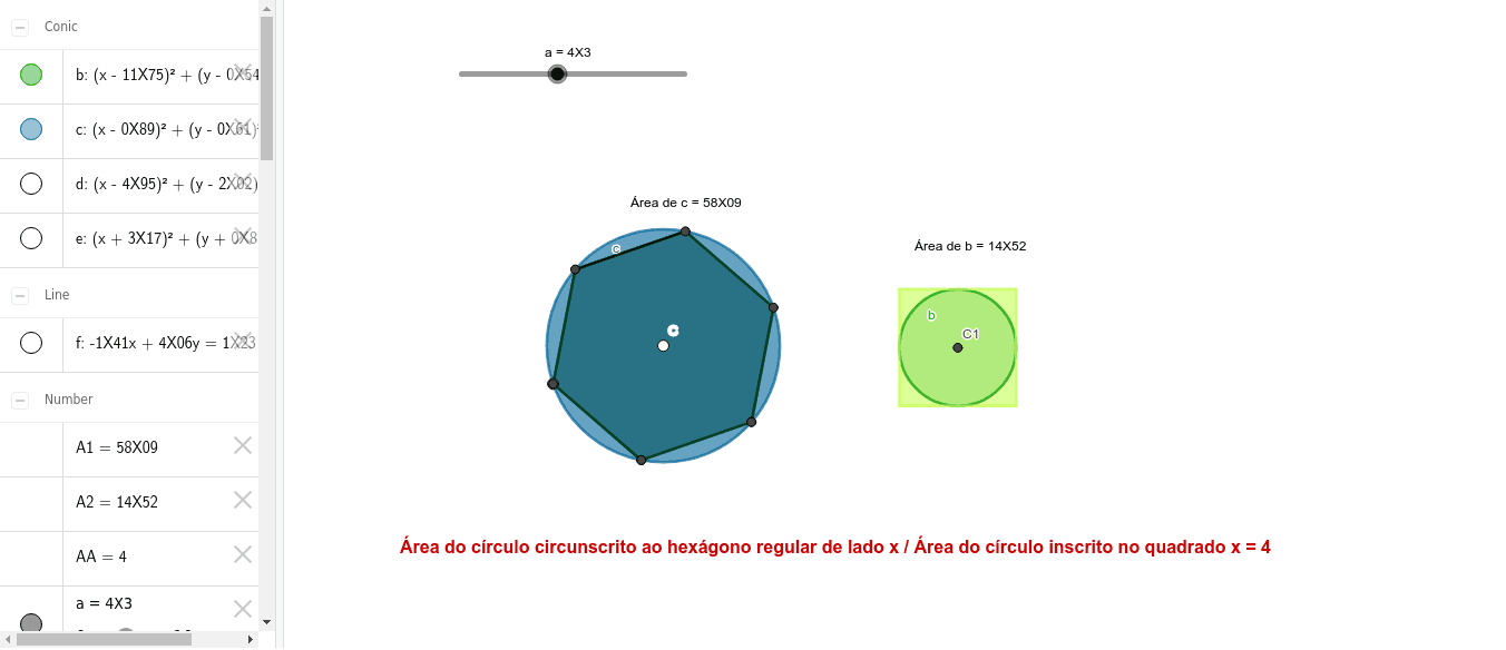 ÁREA DO QUADRADO, ÁREA DO CÍRCULO E PORCENTAGEM