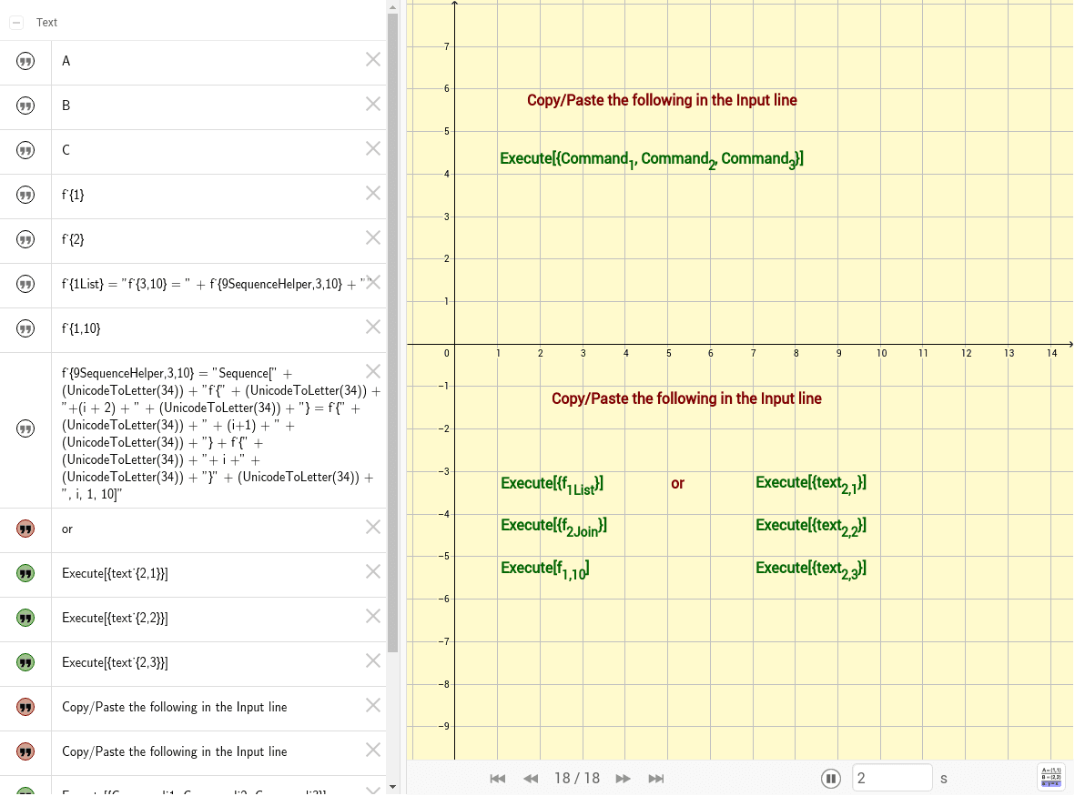 Text String Question Forum Example Geogebra