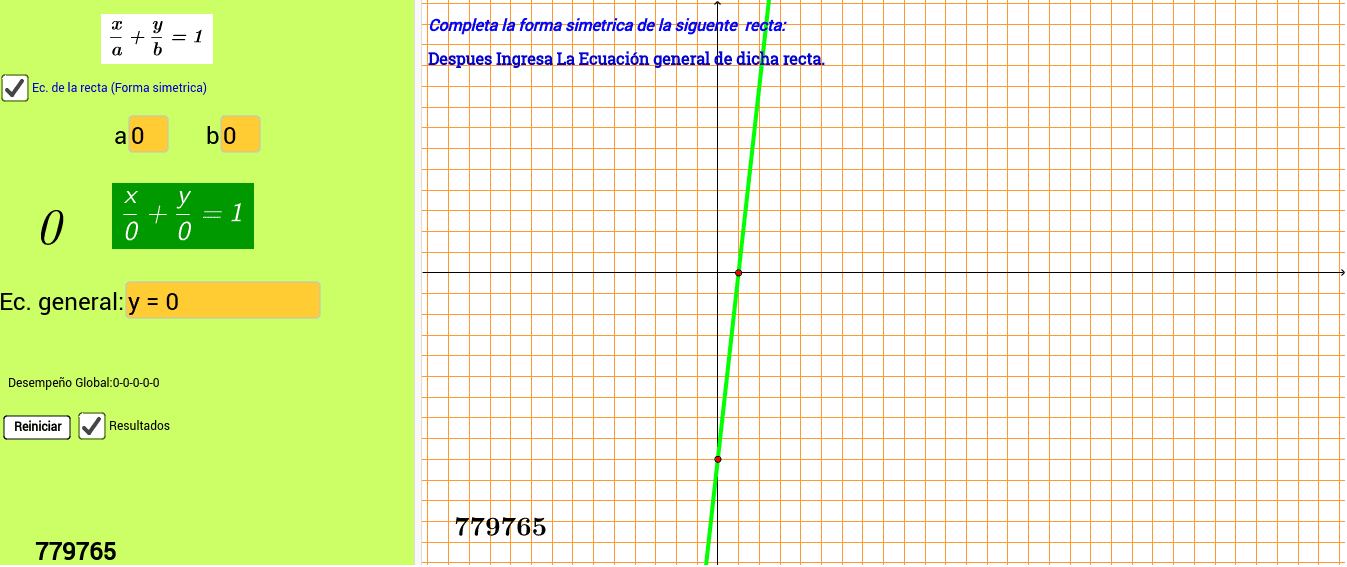 Forma Simetrica Y Forma General Ec De La Recta Geogebra