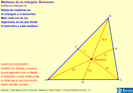 Medianas De Un Triángulo Baricentro – Geogebra