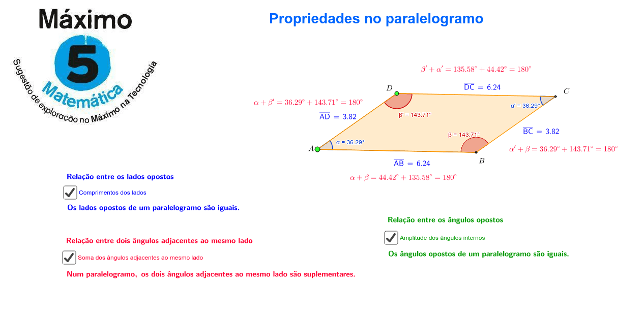 Paralelogramo - Propriedades – GeoGebra