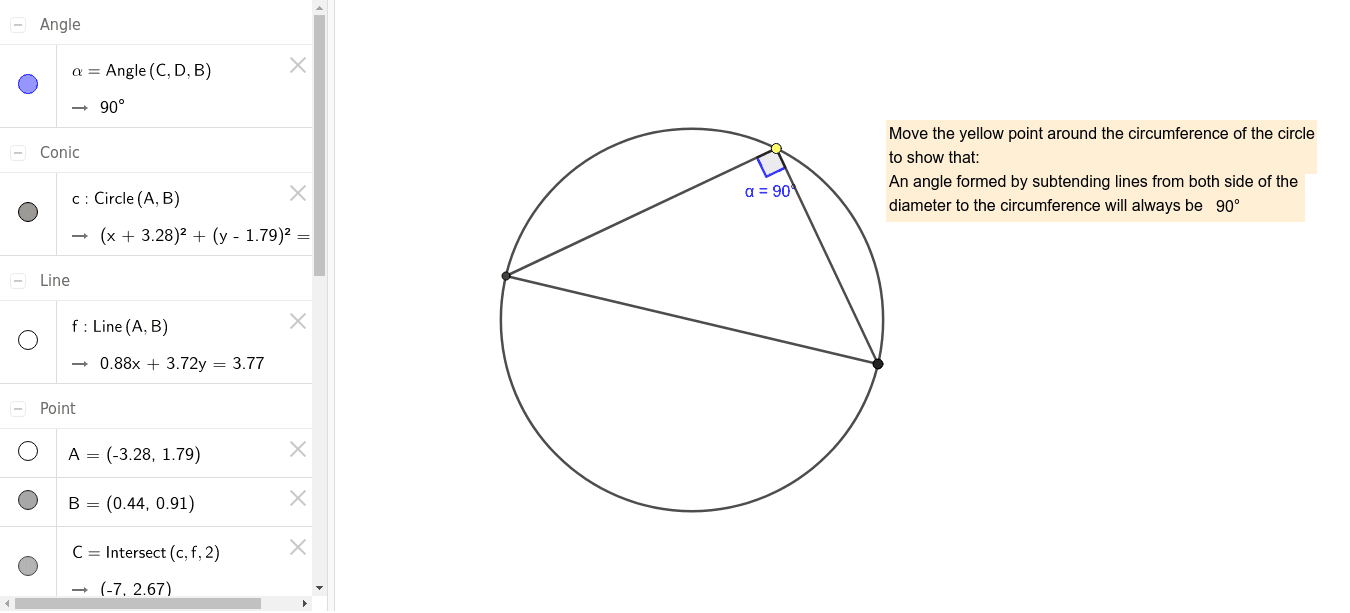 Circle Theroem 3 – GeoGebra