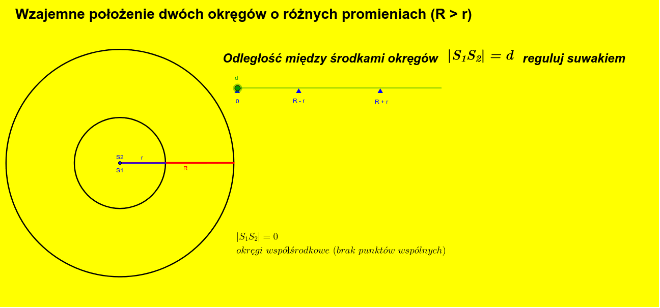 Wzajemne Położenie Dwóch Okręgów – GeoGebra