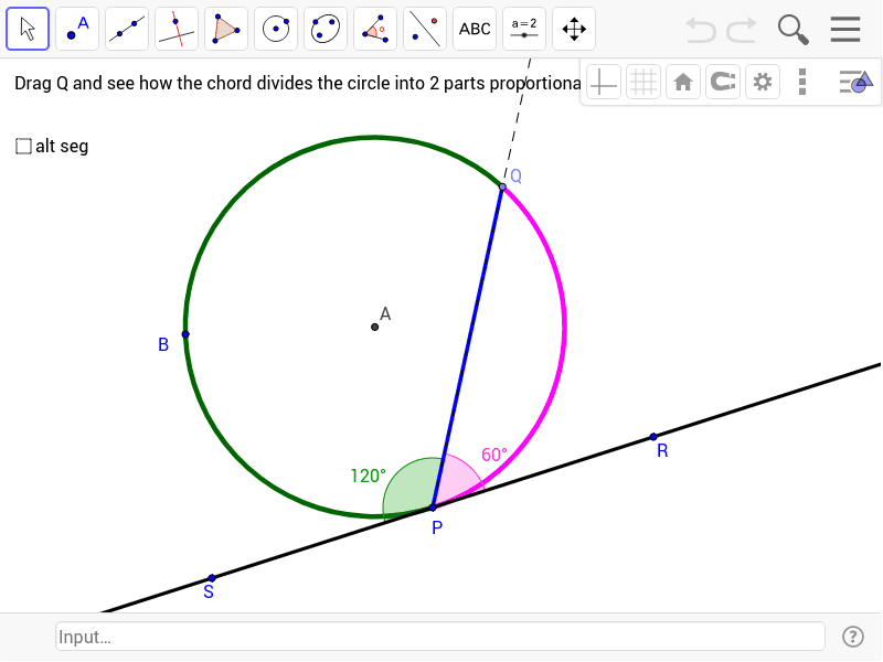 Tangent Chord Angle Theorem 2085