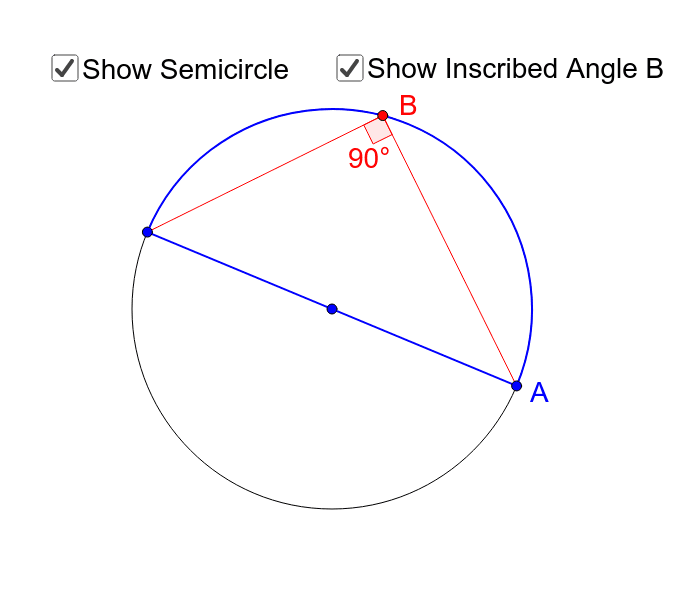 Properties of Inscribed Angles – GeoGebra