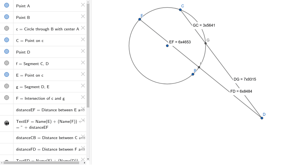 secant and secant relationship – GeoGebra