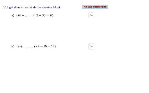 Vergelijkingen: Basis Oefeningen – GeoGebra