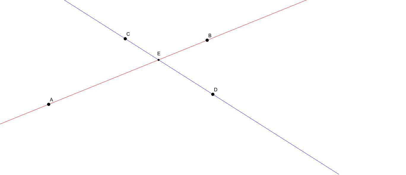 Intersecting Lines GeoGebra