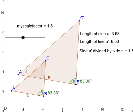 Dilations and Similar Triangles – GeoGebra