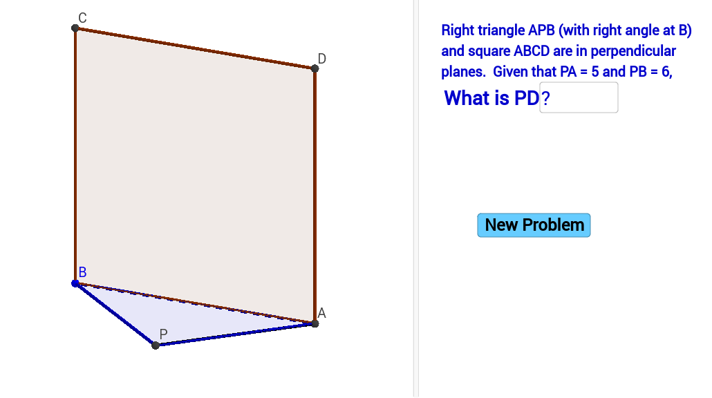 Pythagorean Theorem in 3D – GeoGebra