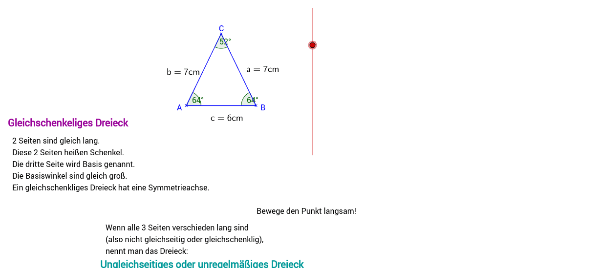 Dreiecksarten Nach Seiten – GeoGebra