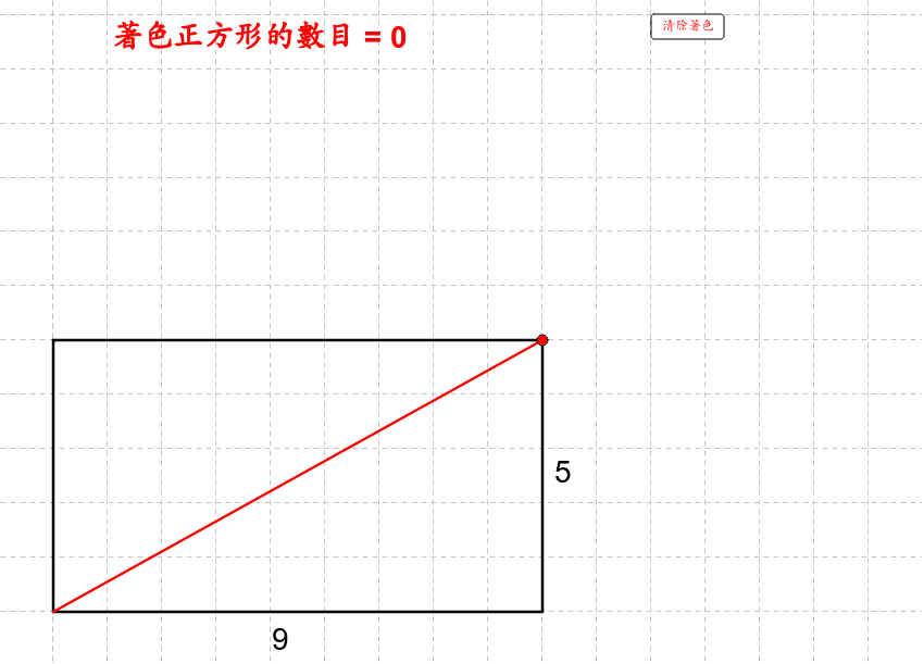 對角線上的正方形 Geogebra