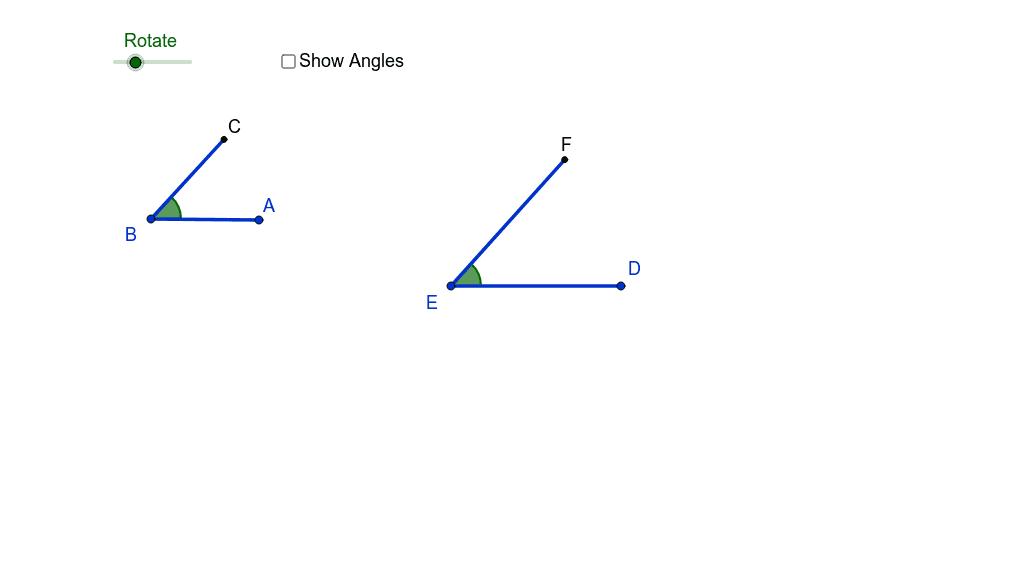 Angles as rotations – GeoGebra