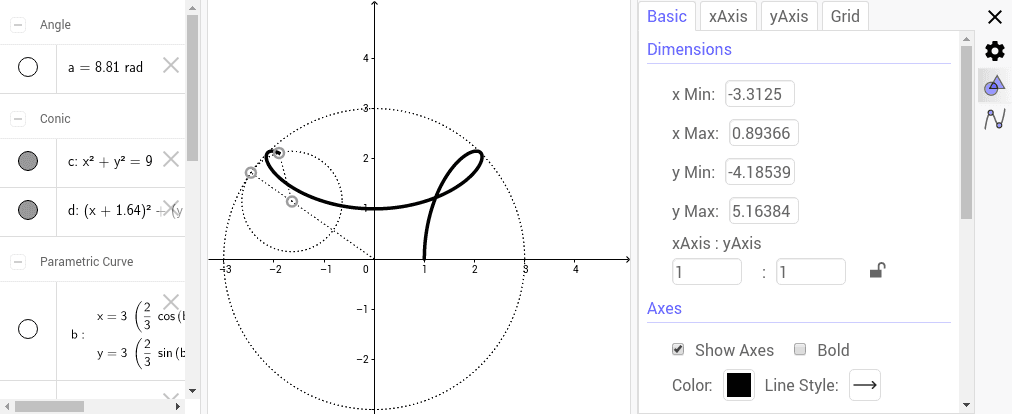 Prisma ottico (animazione con geogebra) 