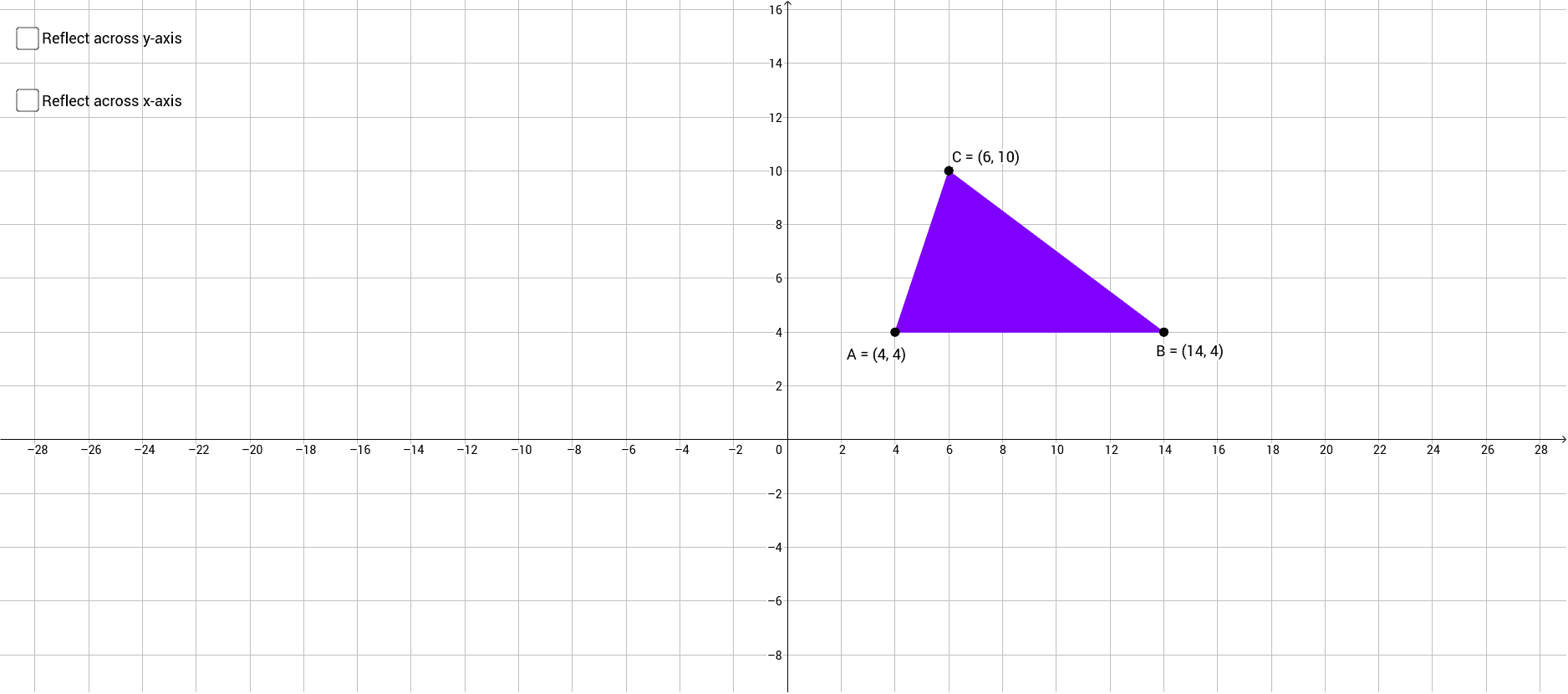 triangle reflection on y axis