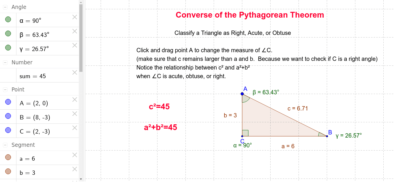 converse geometry calculator