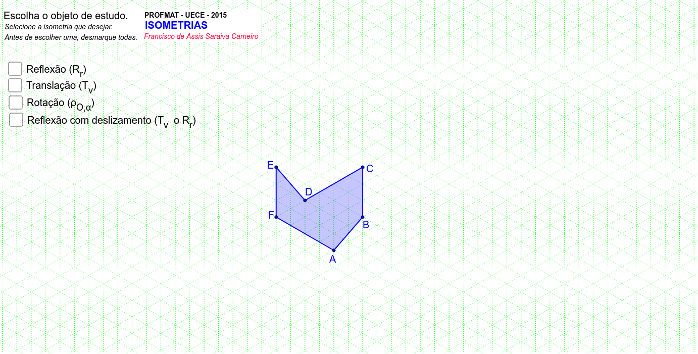 Jogo de reflexões e rotações – GeoGebra