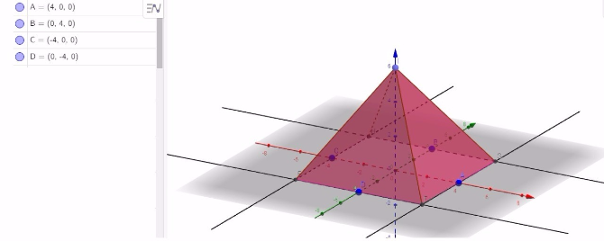 [size=85]Figura 2 - Pirâmide no GeoGebra. Fonte: as autoras*, 2017[/size]