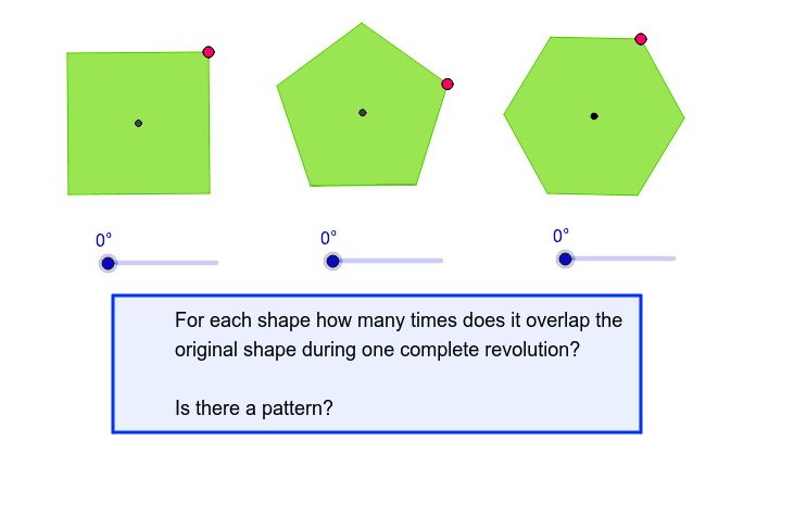 Order of rotational symmetry of regular polygons – GeoGebra