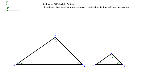 Angle-Angle (AA) Similarity Postulate – GeoGebra