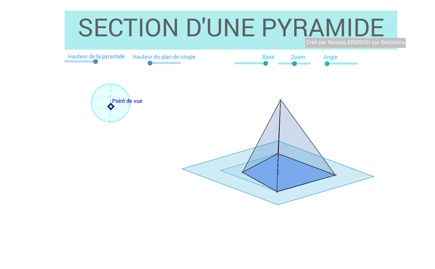 Section Dune Pyramide Geogebra