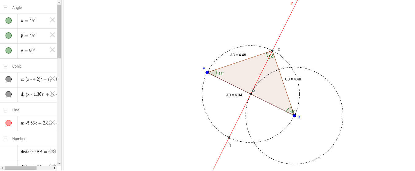 Triángulo Rectángulo Isósceles Geogebra 2152