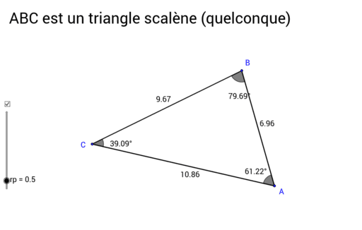 Triangle Quelconque Geogebra