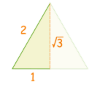 Cut the triangle into half. Based on Pythagoras' Theorem, the new side is √3.