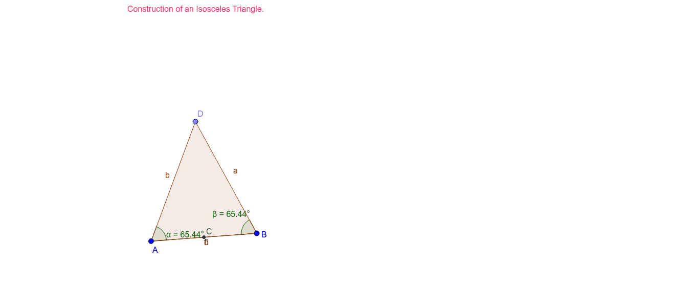 Construction Of An Isosceles Triangle Geogebra 8463