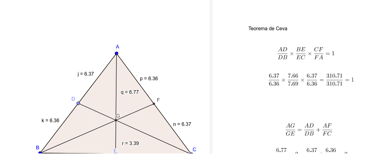 Teorema De Ceva Geogebra 4470