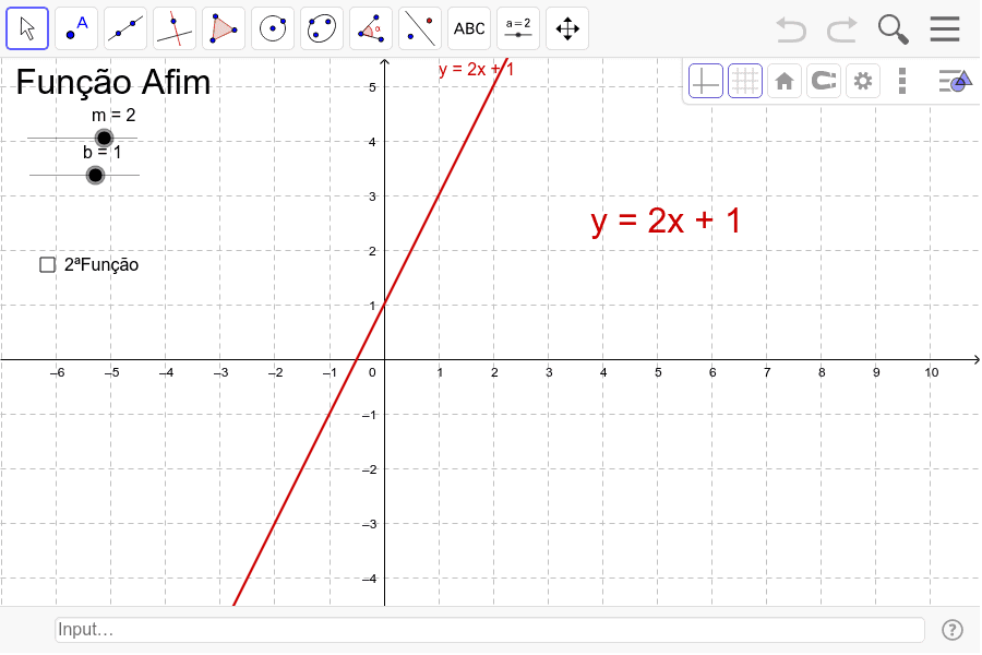 Função Afim Geogebra