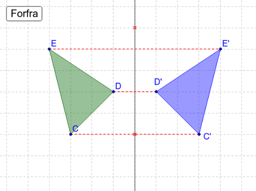 Spejling - Undersøgelse – GeoGebra