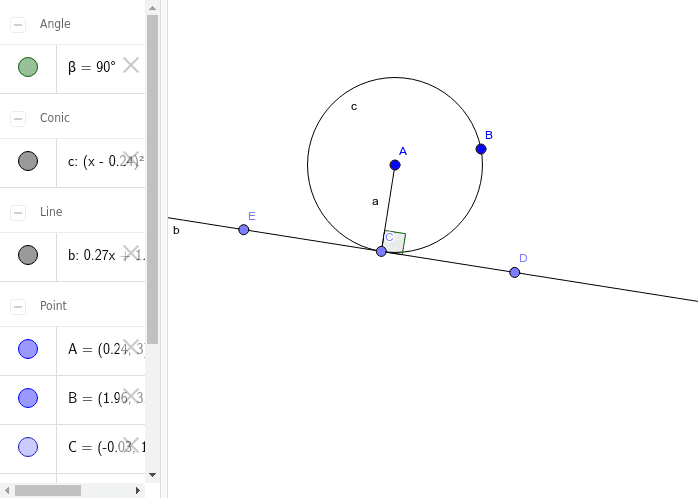 Tangents On A Circle Geogebra