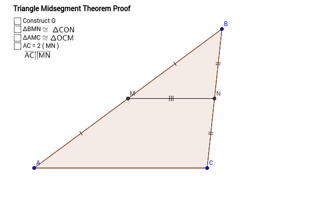 Triangle Midsegment Theorem Geogebra