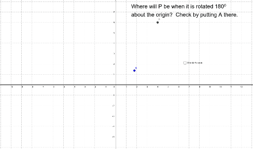 Rotating 180 degrees about the origin. – GeoGebra