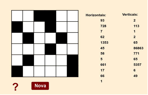 Números Cruzadas - Jogue números cruzadas online